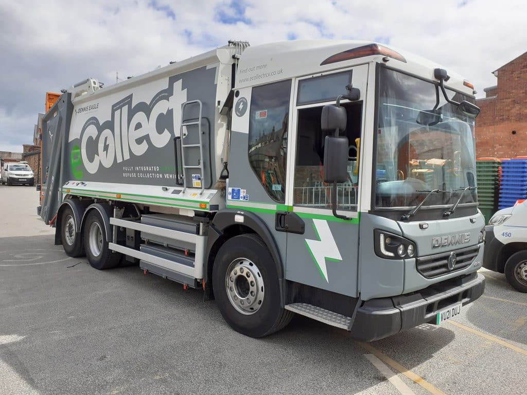 The ‘eCollect’, is fitted with five packs of lithium-ion batteries which produce a combined 300KWh of power