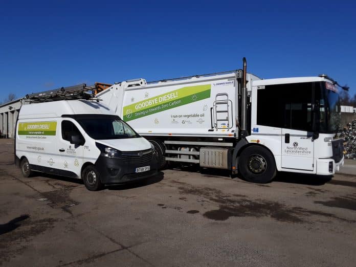 A selection of NW Leicestershire DC vehicles fitted with Fleetclear equipment
